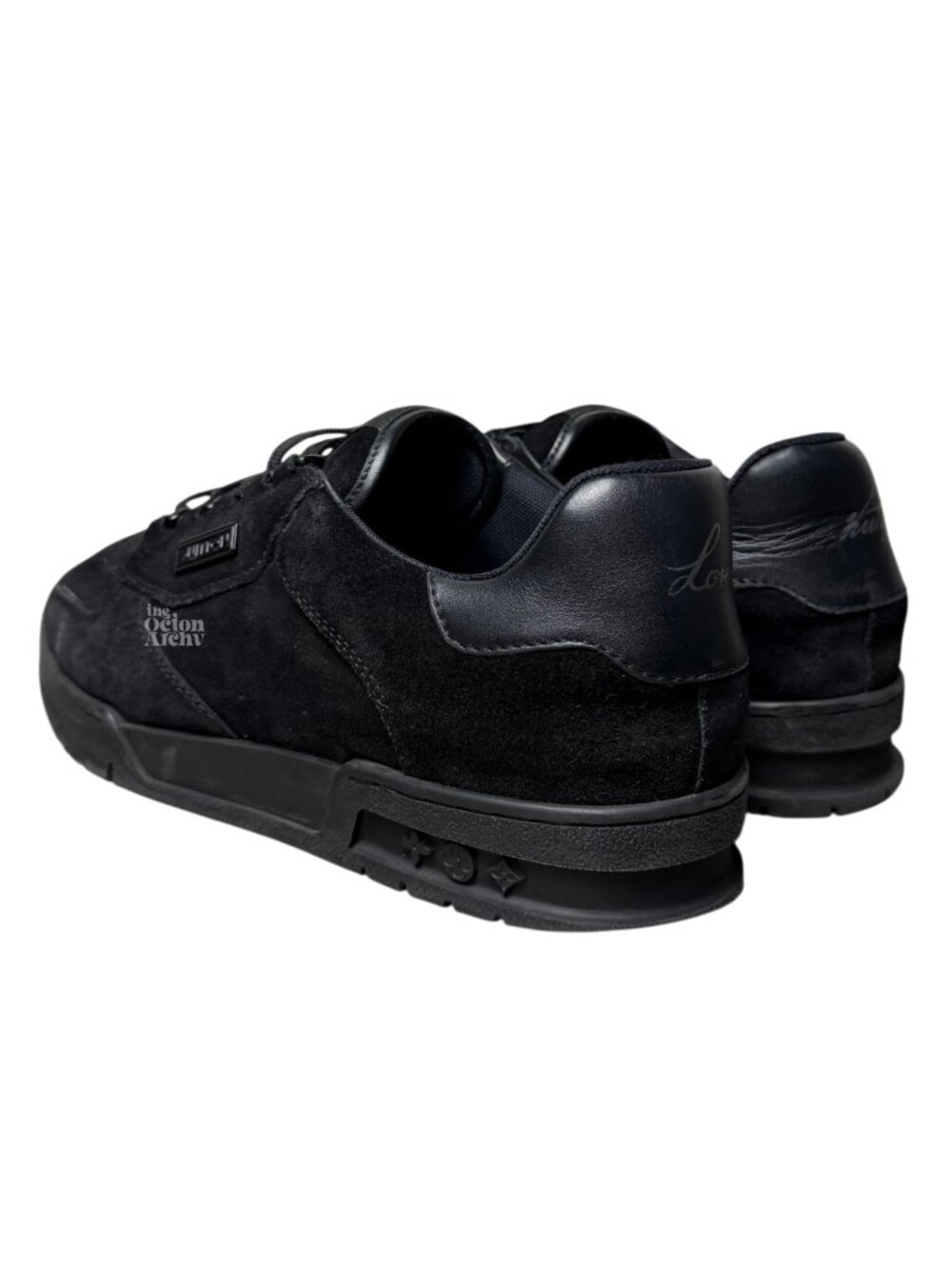 Size 9.5 US Louis Vuitton LV Employee Trainer 'Uniform - Black Suede' Pre-Owned - Picture 2 of 10